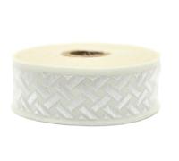 10 Meter 35 mm cremefarbenes und weißes Jacquard-Band mit keltischem Knotenmuster, Rollen, Borte, bestickt, Handwerk, Kleidung, Kurzwaren, Basteln, Dekoration, mittelalterliche Nähte, 35274-V1