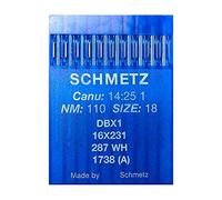10 Nadeln für Industrial Nähmaschine Schmetz DBx1 1738(A) 16x231 Stärke 110/18 Kolben Rund