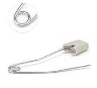 10 Nähmit - Baby-Sicherheitsnadeln mit Kunststoffkappe Kleinkind Kind Stoff Windel Windelnadeln mit Sicherheitsverriegelungshalter (Weiss)