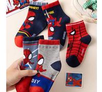10 Paar Kinder Marvel Superheld Spinne-Man Socken, Jungen Kniestrümpfe, koreanische Cartoon Herbst/Winter Mädchen Socken, Kinder Spinne-Man & Superhel
