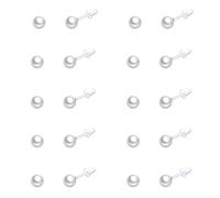 10 Paar Kunstperlen-Ohrstecker aus Kunststoff für empfindliche Ohren - 4-10 mm weiße bunte Perlen Set für Damen und Mädchen - Silikonstecker, 4mm, Kunststoff Harz, Kein Edelstein