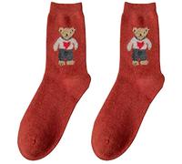 10 Paar Warm Wool Woman Socks Autumn and Winter Cute Cartoon Bear Socks Cotton Floor Cute Socks