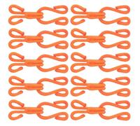 10 Paare Unsichtbarer Knopf und Haken für Mantel und Rock, 37 MM | Orange, pro Satz, Verdeckt im Kragen, Rostbeständig für Büro und Formelle Anlässe