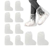 10 PCS Regenschutz Schuhe, überzieher Schuhe, Schuhüberzieher, Schuhüberzieher Wasserdicht, Regenfüßlinge, Schuhüberzüge Wiederverwendbare Transparent Regenstiefel-Schuhüberzüge (Kurz)