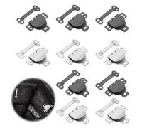 10 Sätze Nähhaken,Hosenhaken,Ösenverschluss,Bh Haken, Hosenverschluss Haken,Haken Und Ösen Zum Annähen,Langlebig Und Stark - Perfekte Größe Für Hosen,Röcke Und Heimwerkerarbeiten