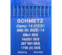 10 Schmetz 287 WH SES Nähmaschine Nadeln Rundkolben 90