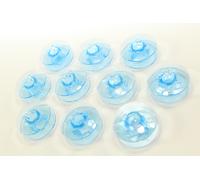 10 Spulen für PFAFF Modelle (blaue) mit Stahl-Greifer und -Spulenkapsel