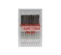 10 Standard Nähmaschinennadeln Flachkolben 130R/705H, Nr. 90