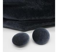 10 STÜCK 10-28MM Gold Samt Runde Stofftuch bezogene Knöpfe Samtknöpfe mit Metallschaftknöpfen zum Basteln von Mänteln und Kleidung