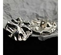 10 Stück 12,5/18/23 mm Vintage Metallknöpfe, unregelmäßige Form, kleine Knöpfe für Hemden, dekorative Knöpfe für Kleidung, Silber, 18 mm, 10 Stück