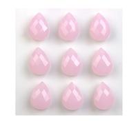 10 Stück 13 x 18 mm Kristall-Tropfen-Charms, Zubehör, facettiert(Pink)