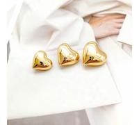 10 Stück 15/18/20 mm Nähknöpfe mit Herzform, hochwertiger Herzknopf aus Metall für Damenpullover, Hemden, DIY, handgefertigte Accessoires, Gold, 18 mm