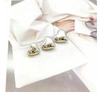 10 Stück 15/18/20 mm Nähknöpfe mit Herzform, hochwertiger Herzknopf aus Metall für Damenpullover, Hemden, DIY, handgefertigte Accessoires, Silber, 20 mm