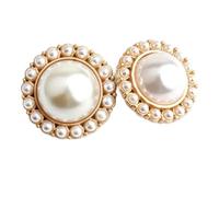 10 Stück 15/20/25mm Perlenknöpfe Nähzubehör Knöpfe, Goldene Perle, 20mm-10pcs
