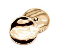 10 Stück 21/25/30 mm unregelmäßige goldene Knöpfe für Hemd,Ein Gold,25 mm