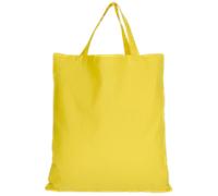 10 Stück Baumwolltasche - 28 Farben - 28 Farben | mit zwei kurzen Henkeln | 38x42cm | Jutebeutel | Einkaufstasche | unbedruckt gelb 25 Stück