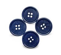 10 Stück blau echt Steinnuss Corozo Knöpfe 4 Loch in 15 mm, 18 mm, 20 mm, 22 mm oder 25 mm (18mm)