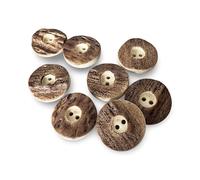 10 Stück braun Kunststoff Knöpfe Hirschhorn Optik Imitat 2 Loch 15mm, 18mm, 20mm oder 22mm (15mm)