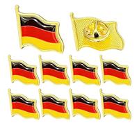 10-Stück Deutschland Flaggen Anstecker,Nationale Abzeichen Badge,Deutsche Flagge Pin,Kleine Flaggenknopfnadeln,Deutschland Nationalflagge Metall Brosche,Deutschland Anstecknadel aus Metall und Emaille