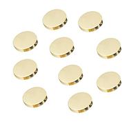 10 Stück Ersetzen Metall Knöpfe, Flache Goldene Jeansknöpfe, Runder Geformter Nähender Hemd Anzug Hose Taste Jacken, Frauen Klage Woolen Mantel (Gold, 10mm)