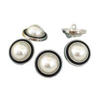 10 STÜCK Goldene Perlenknöpfe mit Kunststoffschaft für Kleidungszubehör - Geeignet für Nähen, Scrapbooking und Kleidung-DIY-Dekoration