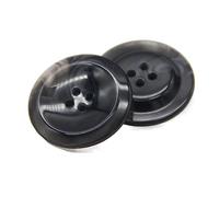 10 Stück große Herren-Mantelknöpfe aus Horn, Kunstharz, 28/30mm, Dekorationen für Kleidung, Anzug im britischen Stil, Uniform, Strickjacke, handgefertigtes Heimwerken, Schwarz, 25mm 10 Stück