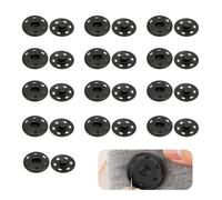 10 Stück große Knöpfe, Druckknöpfe, multifunktionale Druckknöpfe, Druckknöpfe für Kleidung, schwarzes Druckknopf-Set, Druckknopf-Verschluss-Set für Kleidung, Taschen, DIY-Handwerk (Schwarz, 10MM)