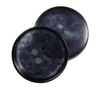 10 Stück Harzknöpfe mit vier Löchern, gemustert, für Oberbekleidung und Anzüge, Blau, 32L-20mm