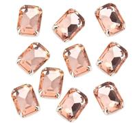 10 Stück Klaue Strasssteine, DIY Künstliche Bunte Kristall Klaue Strass Glitter Steine Kleidung Kleid Handwerk Kleidungsstücke Zubehör(Champagner)