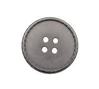 10 Stück Knöpfe günstig silber matt 4 Loch Metallknöpfe rund mit geriffeltem Rand in 4 Größen Metall Knöpfe flach (15mm)