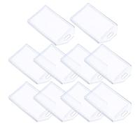 10 Stück Kofferanhänger aus PVC, Transparent, mit Loch | Kofferetikett für Schnelle Identifikation, Leicht Anzubringen, für Namensschilder, Lanyards, Schulcampus