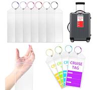 10 Stück Kofferanhänger für Kreuzfahrten, Wasserfeste PVC Gepäckanhänger, Transparente mit Metallband, Robuste für Gepäck und Taschen