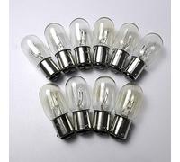 10 Stück Leuchtmittel #Ba15D 110V #649 für Singer 221 Featherweight, 222 Babylock Bl1000