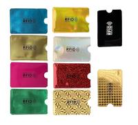 10 Stück RFID Blocker Kartenhülle,NFC Schutzhülle Kreditkartenhülle,Bunt Kartenschutz,Diebstahlsichere Schutzkarte für Datenklau Bankkarten EC Kartenhüllen Karte Personal Hülle Bankomatkarten