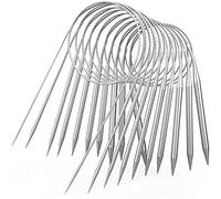 10 Stück Rundstricknadeln 80 cm Edelstahl-Rundstricknadeln mit 10 Größen 2/2,5/3,5/4 / 5,5/6 / 7/8 mm, Rundhäkelnadel Set, Stricknadel Starter Set zum Weben (10 Stück)