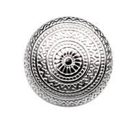 10 Stück schöne hell silber Metall Knöpfe gewölbt mit feinem Muster 17mm, 22mm oder 27mm made in Germany (27mm)