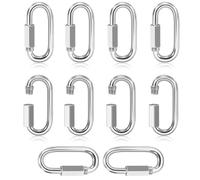 10 Stück Schraubverbinder, M6 Robuster Kettenglied Schraubnotglied Kettenverbinder Ø6mm Ovale Kettennotglied Set für Schaukel Camping Wandern