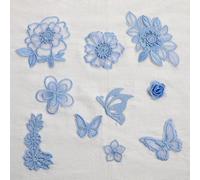 10 Stück Spitze Blumen Zum Aufnähen Patches Applikationen Gestickte Basteln Aufnäher Patches für Dekorieren Kleidung Tasche Haarschmuck DIY Handgemachte Projekte
