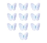 10 Stück Stickerei Schmetterlings Applikationen zum Aufnähen zum Nähen, Basteln, Hochzeitskleid, Kleidung, Dekoration, Haarschmuck, Aufnäher mit Schmetterlings Applikationen