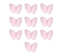 10 Stück Stickerei Schmetterlings Applikationen zum Aufnähen zum Nähen, Basteln, Hochzeitskleid, Kleidung, Dekoration, Haarschmuck, Aufnäher mit Schmetterlings Applikationen