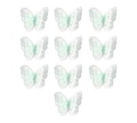 10 Stück Stickerei Schmetterlings Applikationen zum Aufnähen zum Nähen, Basteln, Hochzeitskleid, Kleidung, Dekoration, Haarschmuck, Aufnäher mit Schmetterlings Applikationen