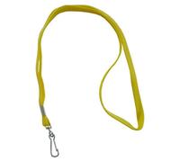 10 Stück Umhängeband / Lanyards / Schlüsselanhänger aus Polyester mit drehbarem Simplexhaken, Farbe: gelb