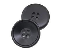 10 Stück Vieraugen-Harzknöpfe 17.5mm-30mm, Hellschwarz, 25mm 10 Stück