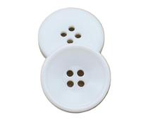 10 Stück Vieraugen-Harzknöpfe 17.5mm-30mm, Weiß, 25mm 10 Stück