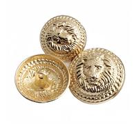 10 Stück Vintage-Löwenmuster Metallknöpfe mit Schaft, rund, zum Nähen an Kleidung, Anzügen, Blazern, Jacken, Uniformen und für Handarbeit