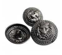10 Stück Vintage-Löwenmuster Metallknöpfe mit Schaft, rund, zum Nähen an Kleidung, Anzügen, Blazern, Jacken, Uniformen und für Handarbeit