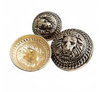10 Stück Vintage-Löwenmuster Metallknöpfe mit Schaft, rund, zum Nähen an Kleidung, Anzügen, Blazern, Jacken, Uniformen und für Handarbeit
