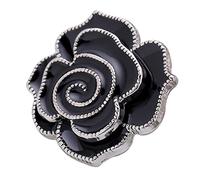 10 Stück Vintage Metall Nähen Knöpfe Jacken Knöpfen Runde Ersatz Knöpfe Trachtenknöpfe Mit Rosenmotiv Zum AnnäHen Kleider Reparatur Von Jacken,mäntel, Kleider -schwarz-23mm