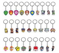 10 Stücke/5 Stücke zufällige süße Paw Patrol Cartoon Figur Schlüsselanhänger | Strapazierfähiger Cartoon Schlüsselring für Rucksäcke und Schlüssel | P