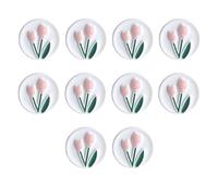 10 Stücke Kunststoff Knöpfe Knöpfe Kinder,kinderknöpfe Babyknöpfe Blumenknöpfe Für Mädchen Und Jungen-rot auf weiß-18mm